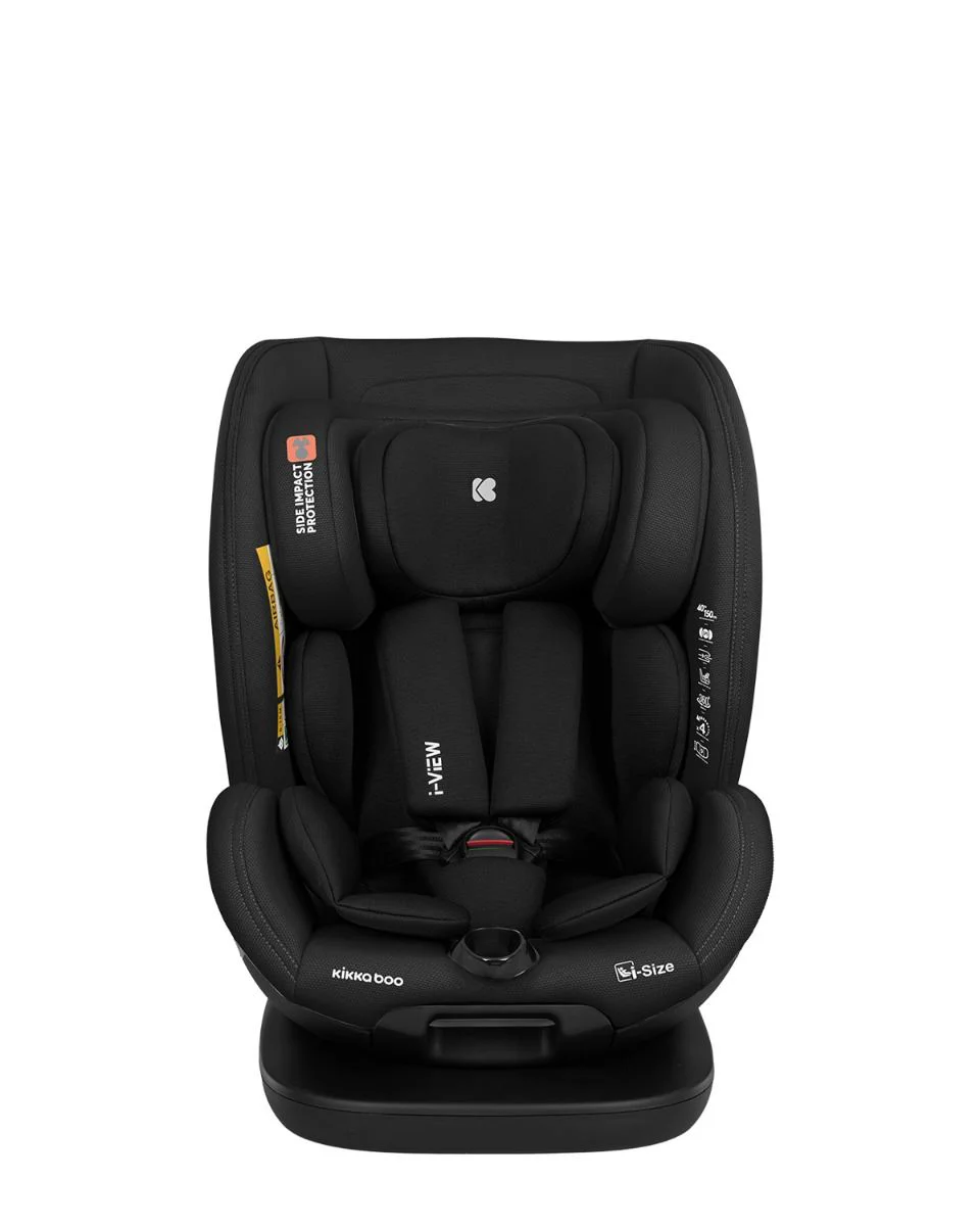 Scaun auto rotativ cu isofix KikkaBoo i-View Black, 40-150 cm