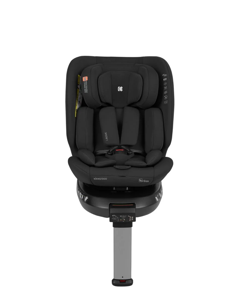 Scaun auto rotativ cu isofix KikkaBoo i-Rove Black, 40-150 cm foto