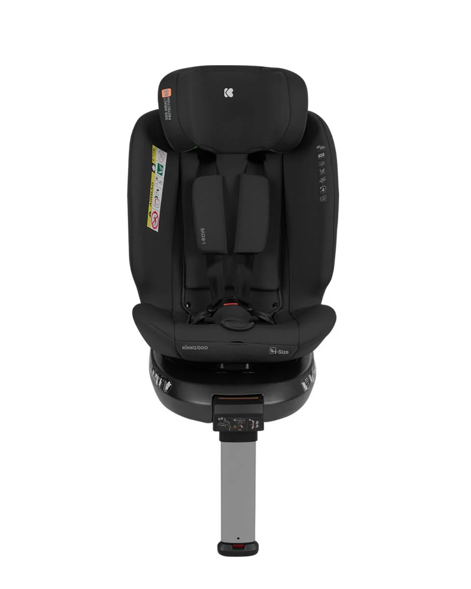 Scaun auto rotativ cu isofix KikkaBoo i-Rove Black, 40-150 cm