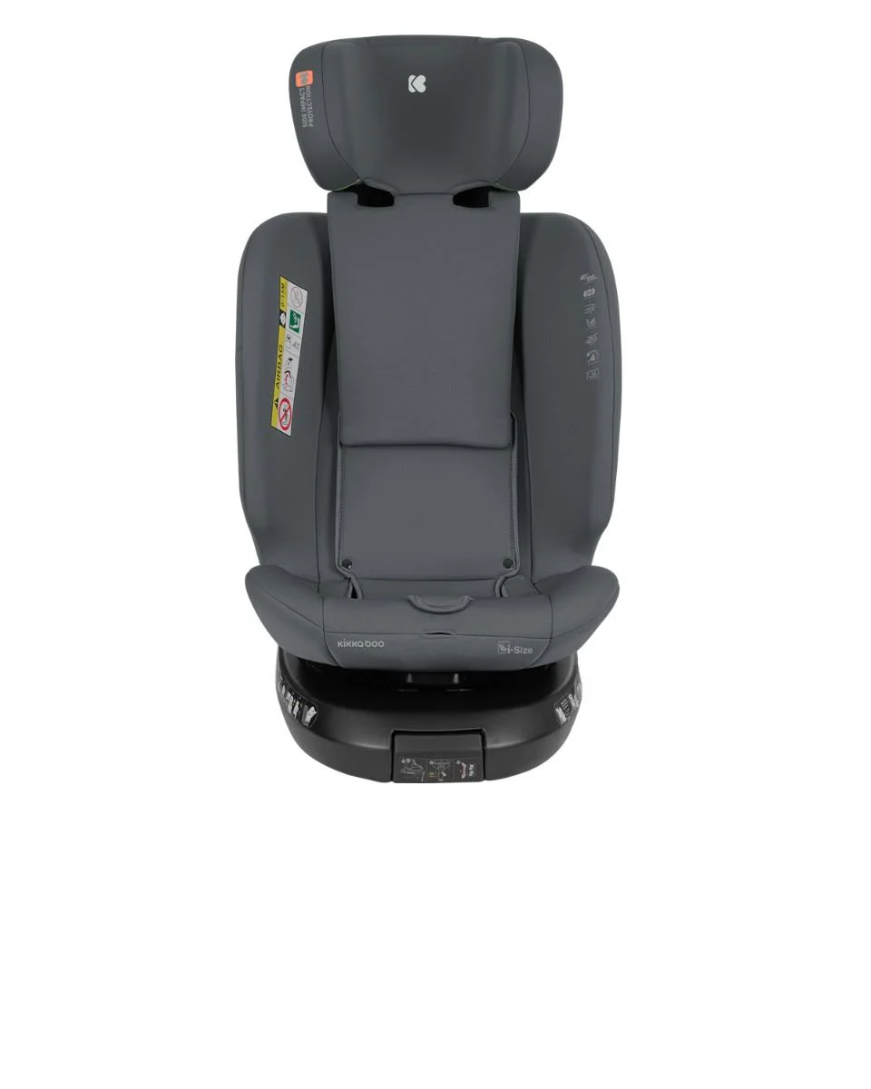 Вращающееся автокресло с изофиксом KikkaBoo i-Rove Dark Grey, 40-150 см foto