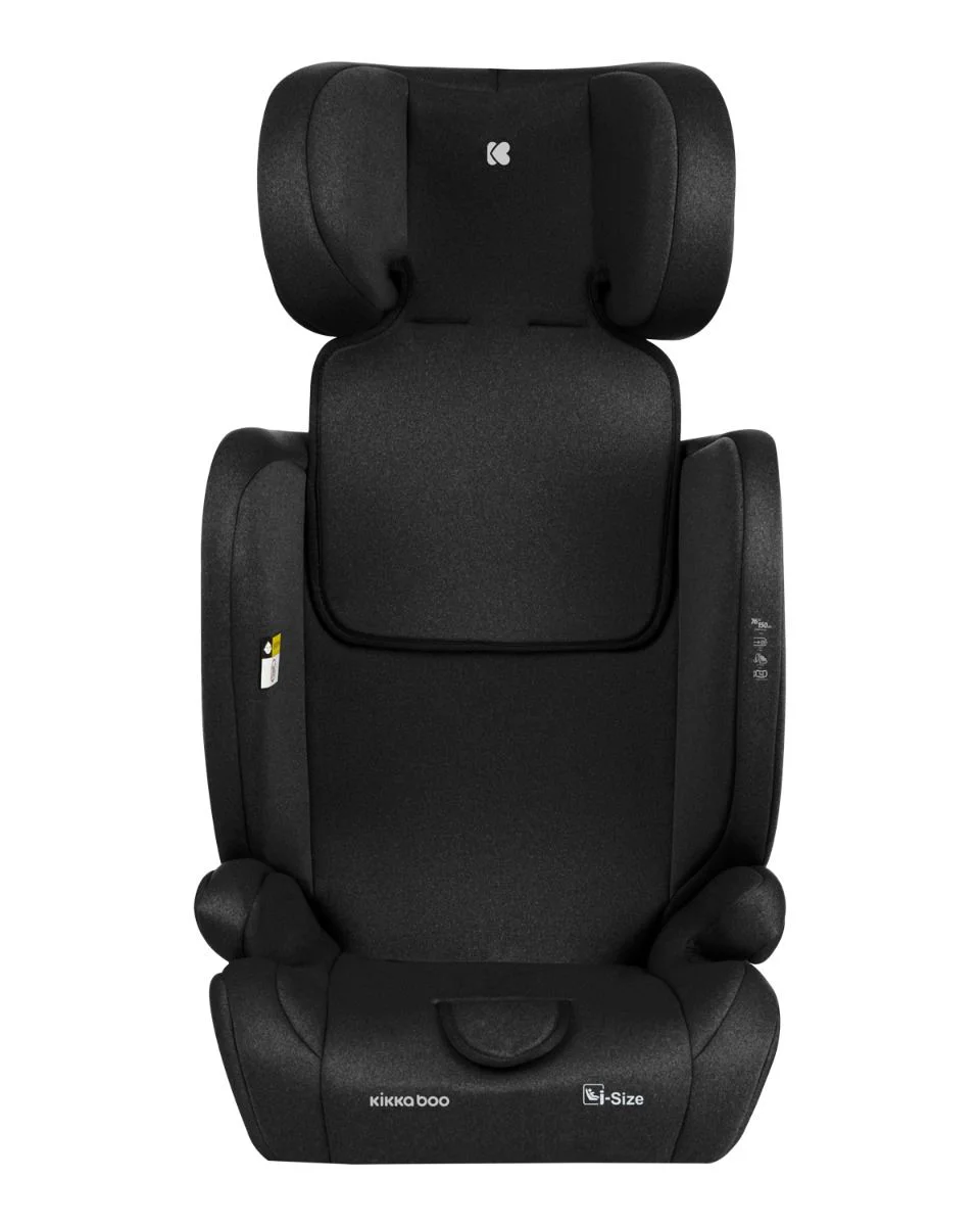 Scaun auto cu isofix KikkaBoo i-Cross Black, 76-150 cm