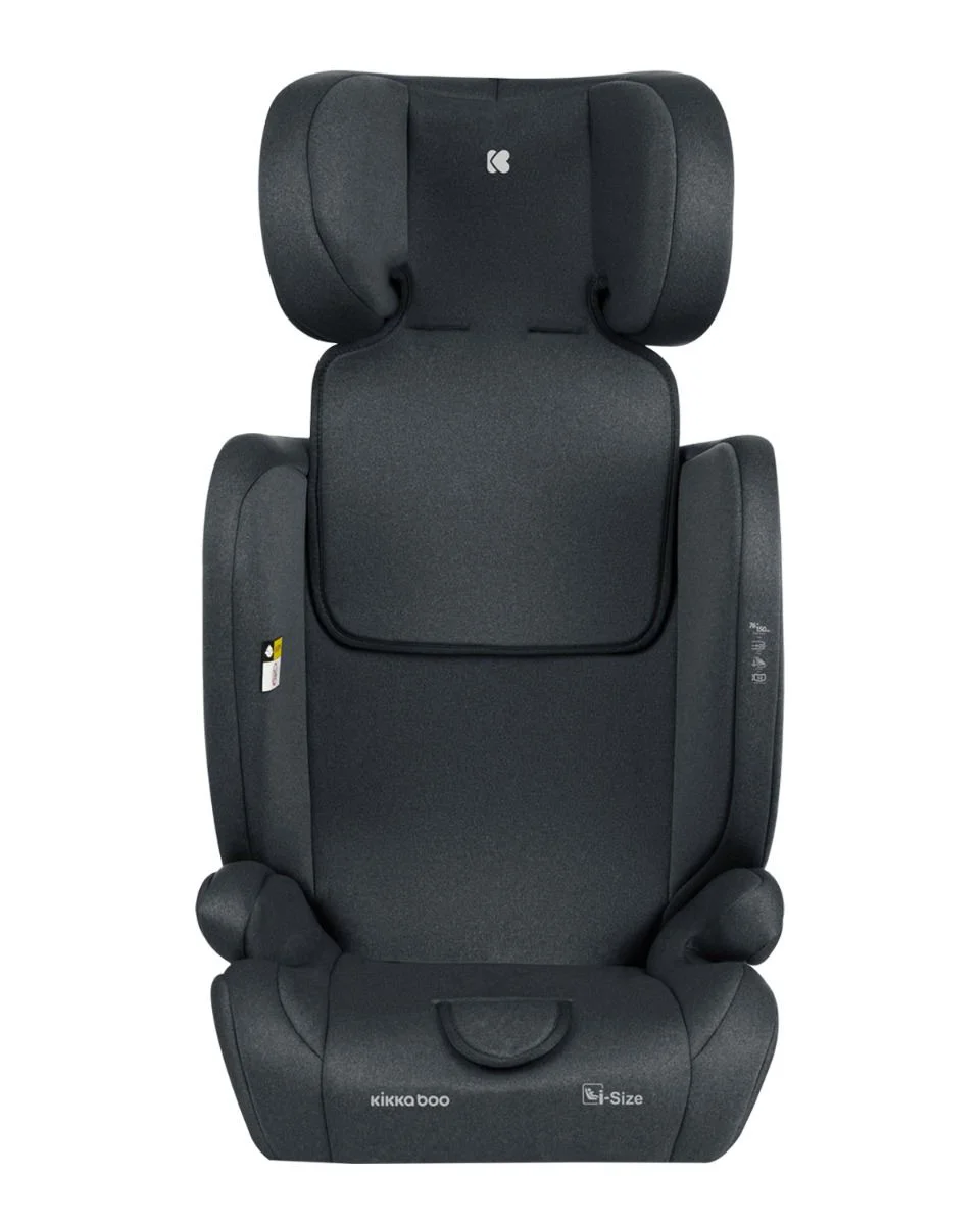 Scaun auto cu isofix KikkaBoo i-Cross Dark Grey, 76-150 cm