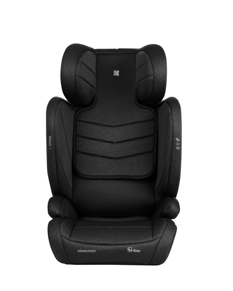 Scaun auto cu isofix i-Size KikkaBoo i-Stand Black, 100-150 cm foto