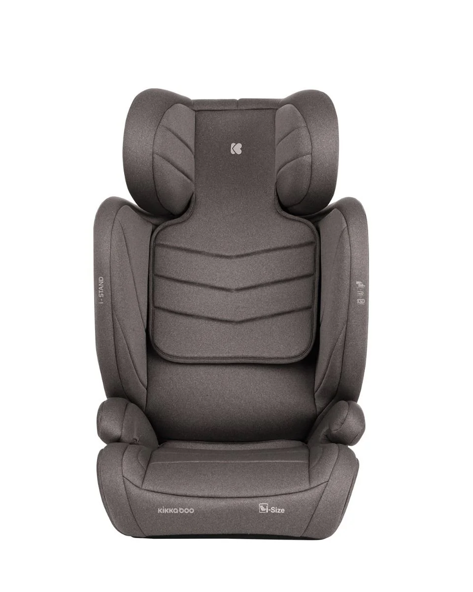 Scaun auto cu isofix i-Size KikkaBoo i-Stand Brown, 100-150 cm foto