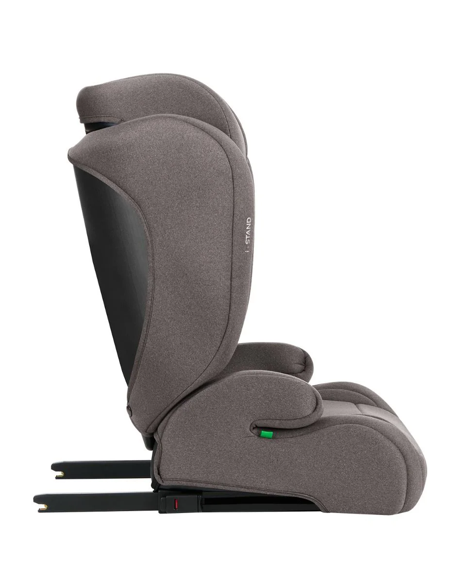 Scaun auto cu isofix i-Size KikkaBoo i-Stand Brown, 100-150 cm foto