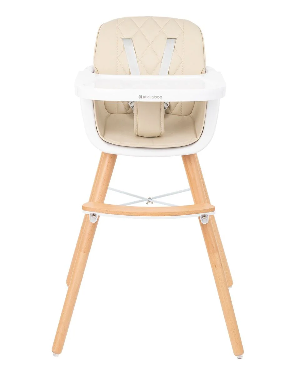 Стульчик для кормления 2 в 1 KikkaBoo Woody Beige