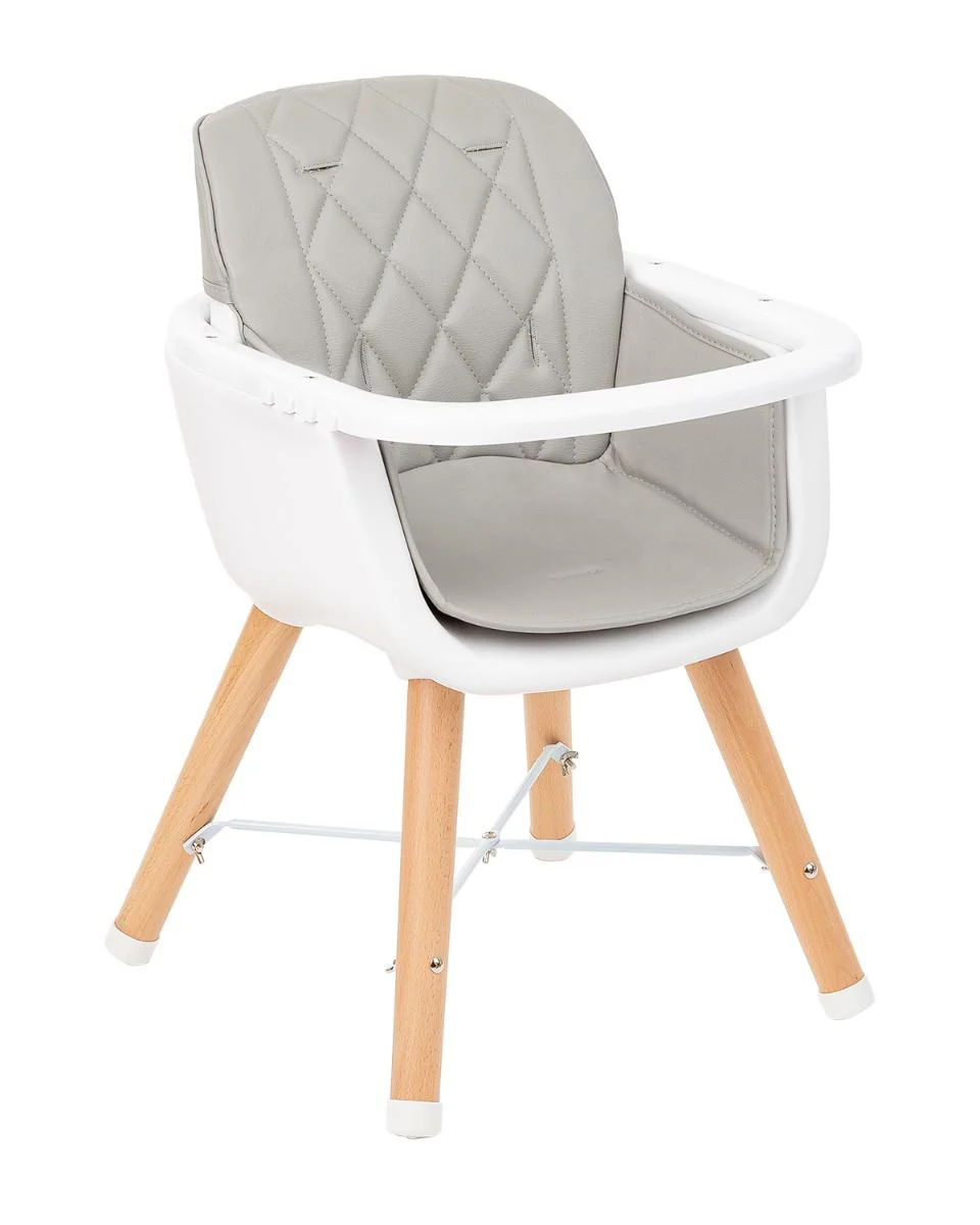 Scaun de masa 2 in 1 KikkaBoo Woody Grey