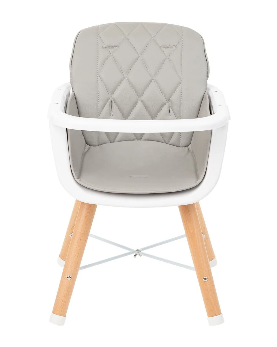 Scaun de masa 2 in 1 KikkaBoo Woody Grey