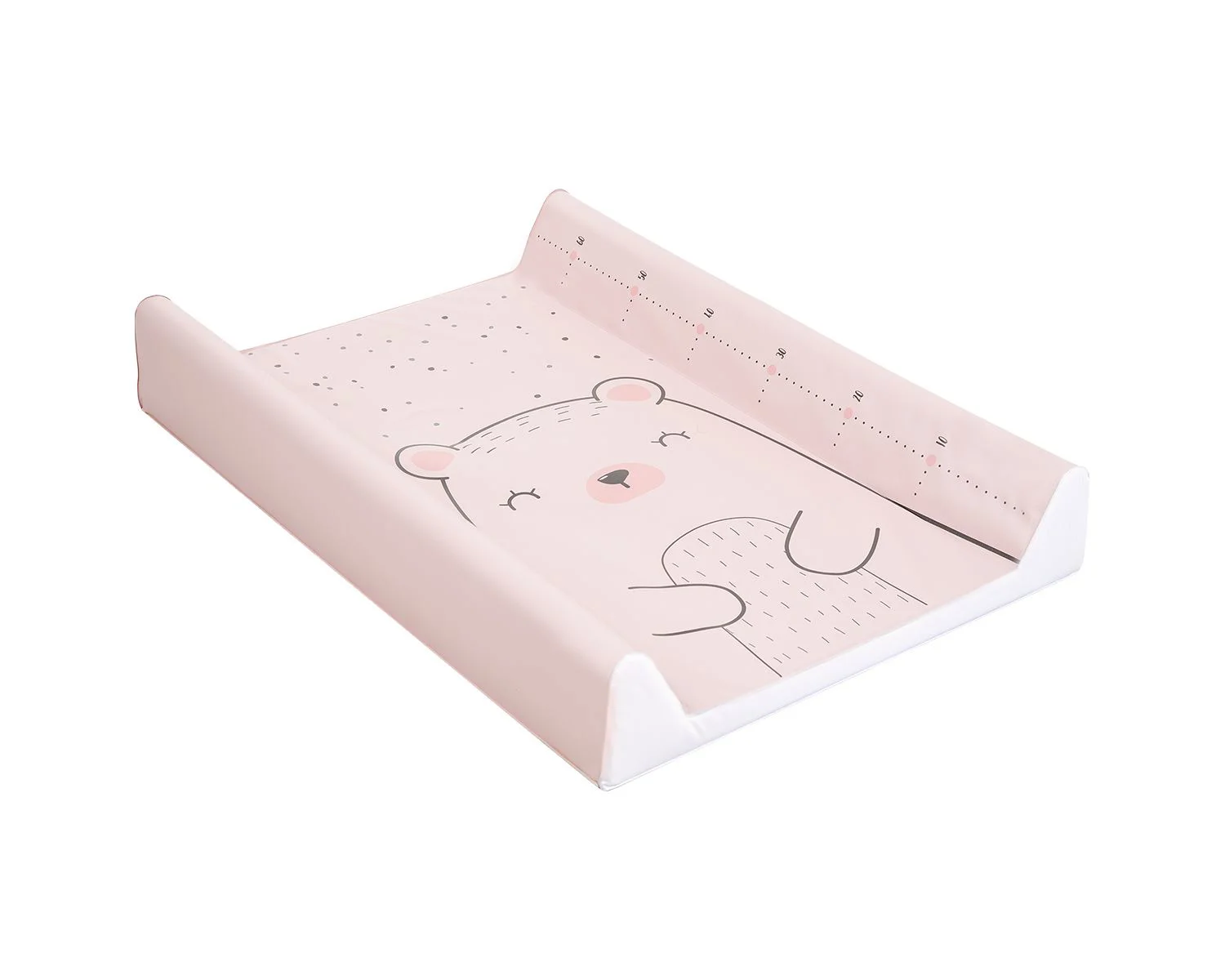 Saltea pentru infasat moale KikkaBoo Bear with me Pink, 70x50 cm