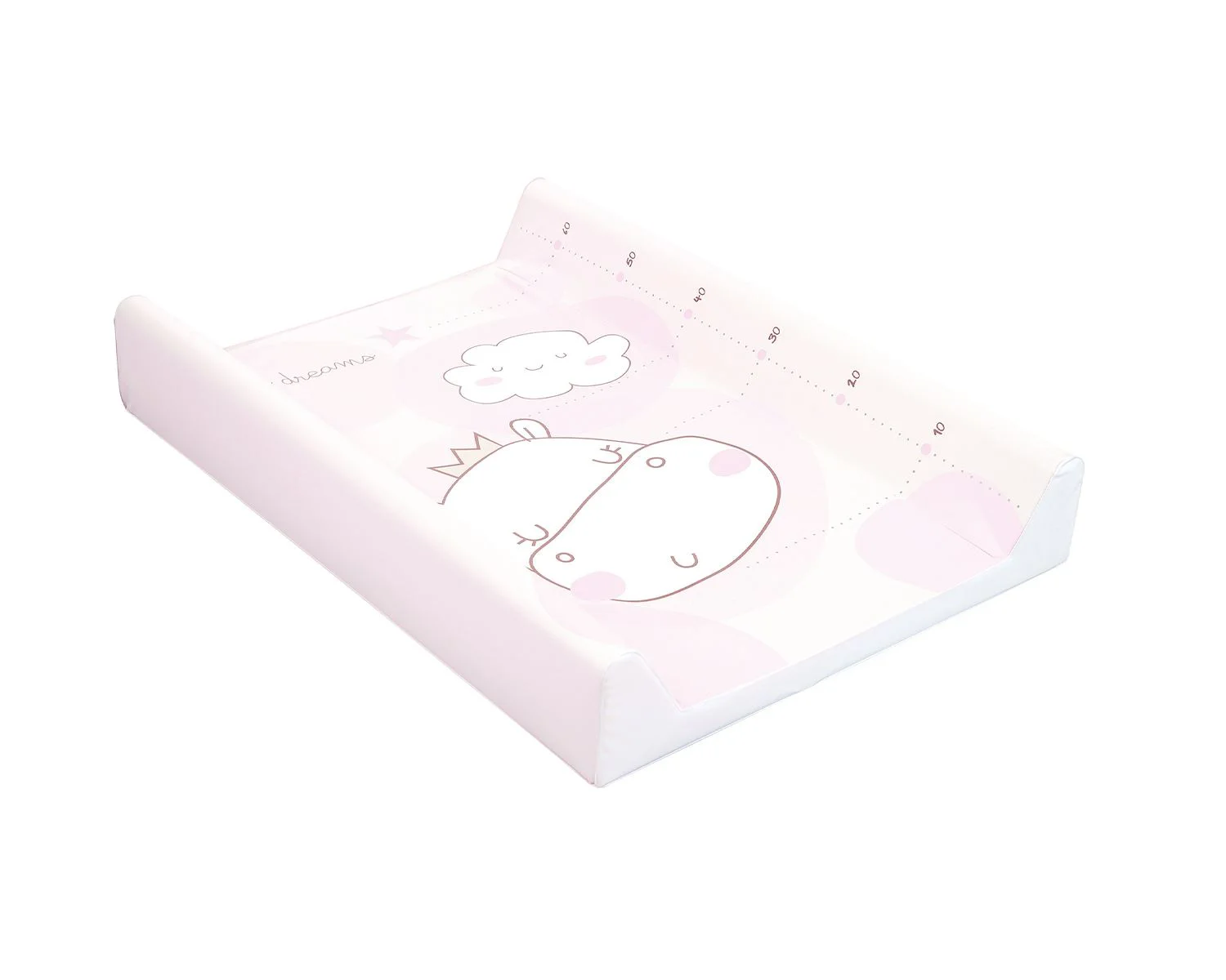 Saltea pentru infasat moale KikkaBoo Hippo Dreams, 80x50 cm