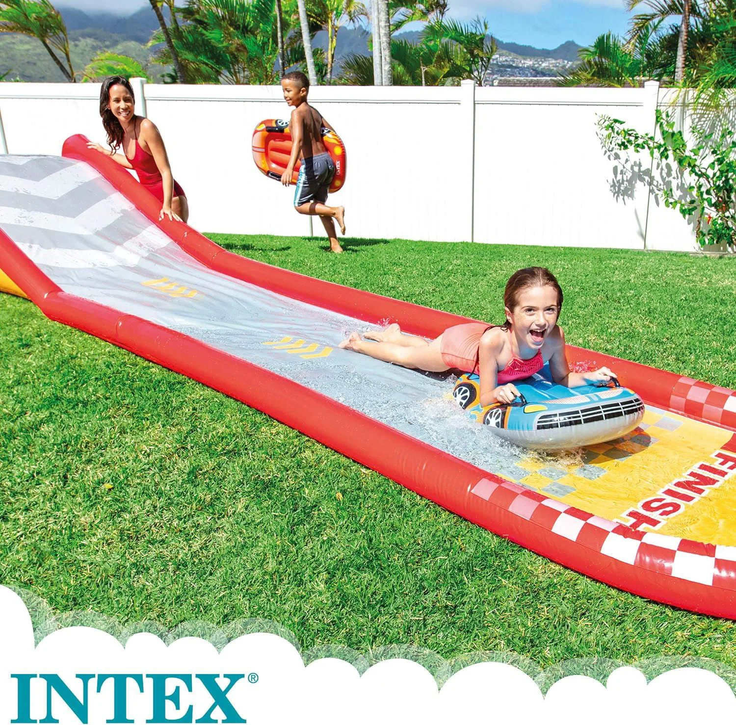 Centru de joaca gonflabil Intex Racing Fun Slide foto