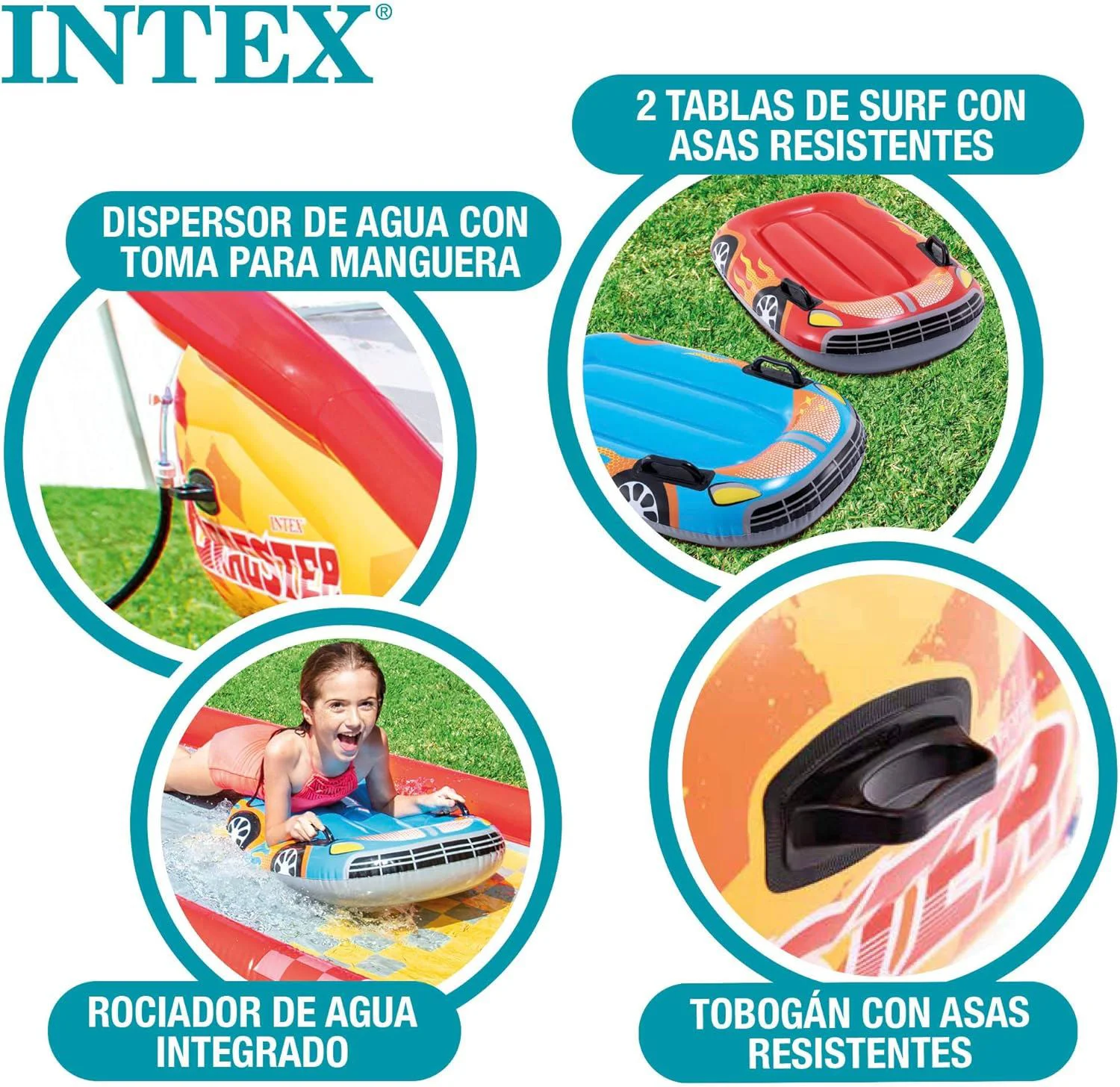 Centru de joaca gonflabil Intex Racing Fun Slide foto