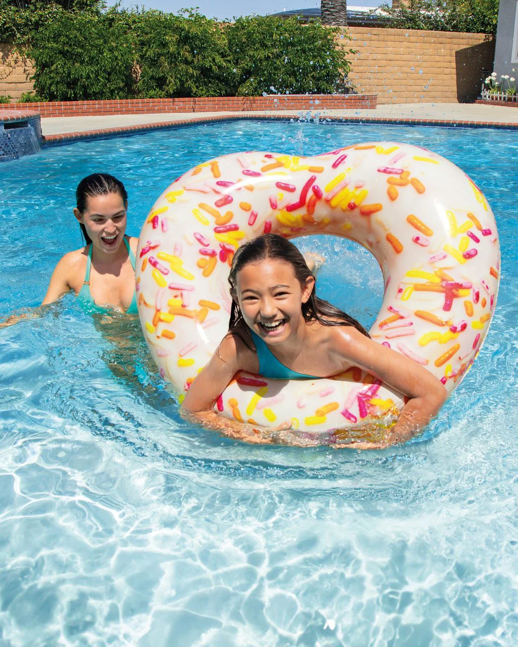 Cerc gonflabil Intex Donut in forma de inima, 94x89x25 cm foto