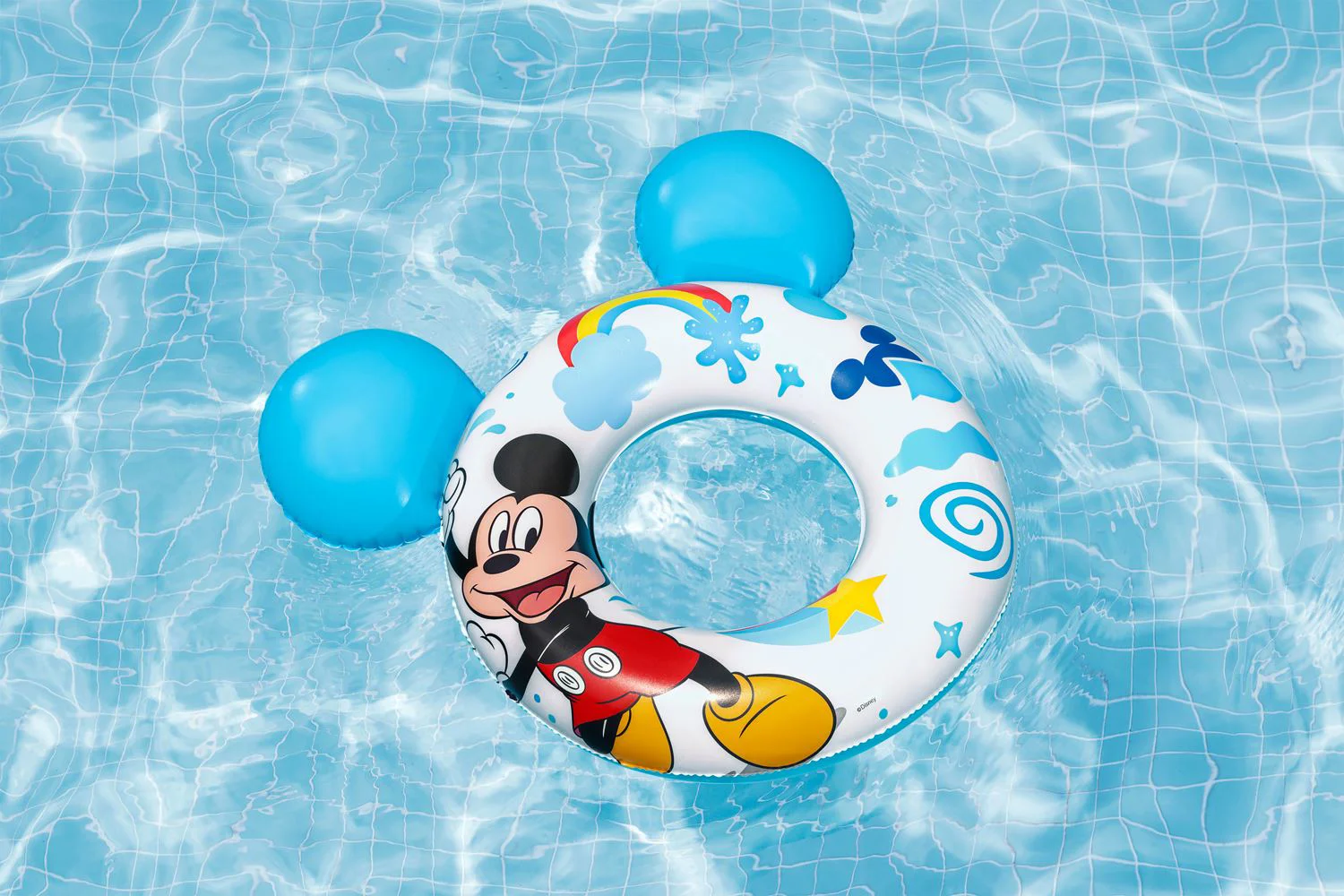 Cerc gonflabil Mickey Mouse cu urechi (3-6 ani), 66 cm