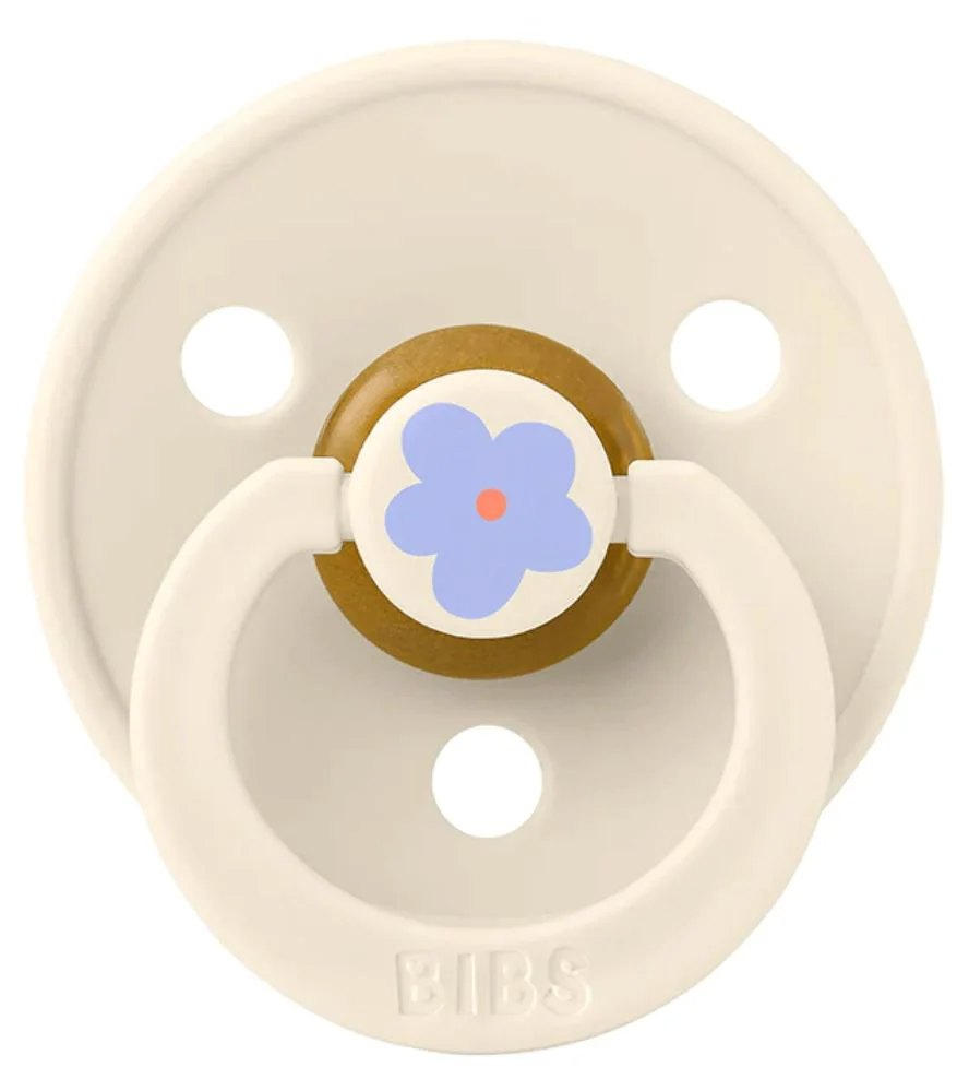 Set 2 suzete rotunde din latex BIBS Studio Colour Jasmine - Ivory Mix (0-6 luni) foto