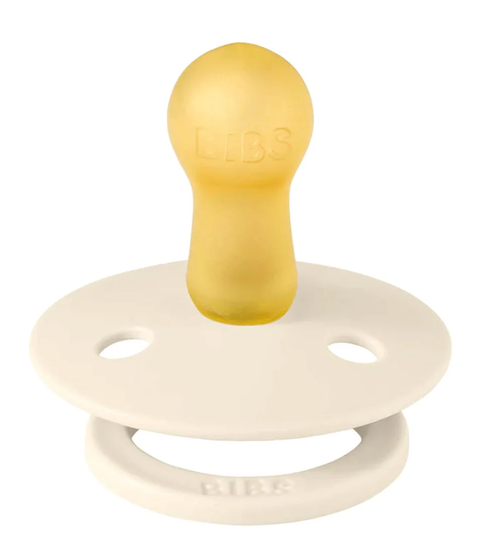 Set 2 suzete rotunde din latex BIBS Studio Colour Pin - Ivory Vanilla Mix (6-18 luni) foto