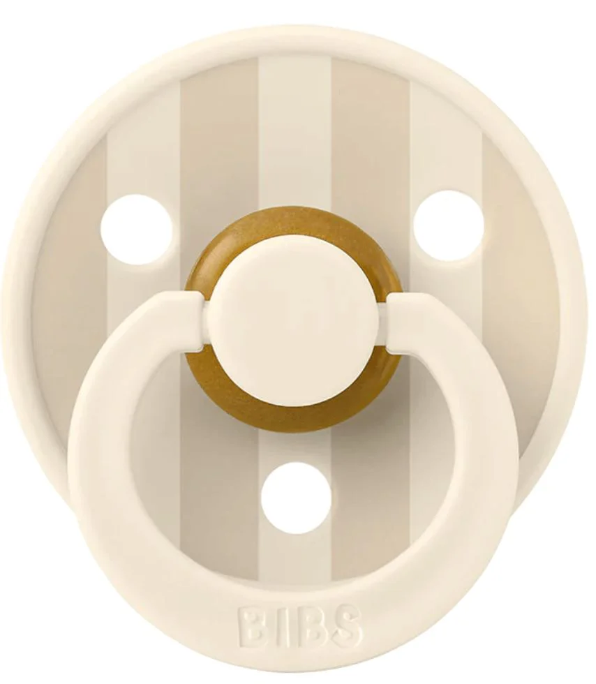 Set 2 suzete rotunde din latex BIBS Studio Colour Pin - Ivory Vanilla Mix (6-18 luni) foto