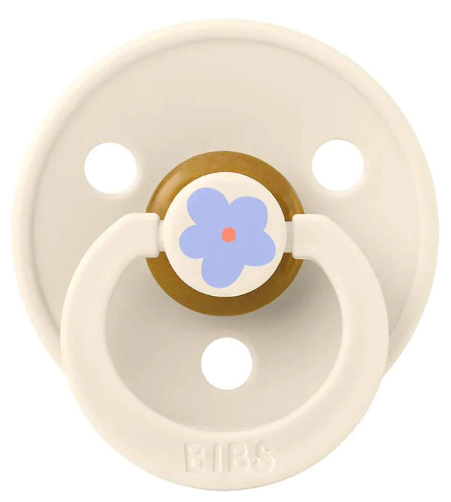 Set 2 suzete rotunde din latex BIBS Studio Colour Jasmine - Ivory Mix (6-18 luni) foto