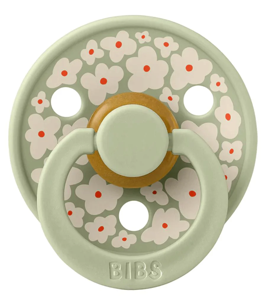 Set 2 suzete rotunde din latex BIBS Studio Colour Jasmine - Sage Mix (6-18 luni) foto