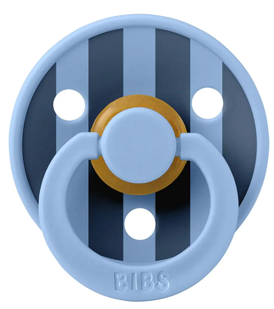 Set 2 suzete rotunde din latex BIBS Studio Colour Pin - Sky Blue Mix (0-6 luni) foto