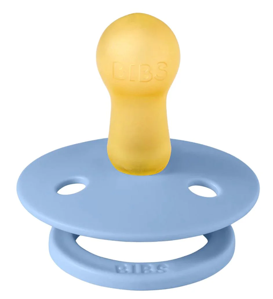 Set 2 suzete rotunde din latex BIBS Studio Colour Pin - Sky Blue Mix (0-6 luni) foto