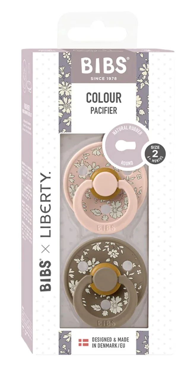 Set 2 suzete rotunde din latex BIBS LIBERTY Colour Capel - Blush Mix (6-18 luni) foto
