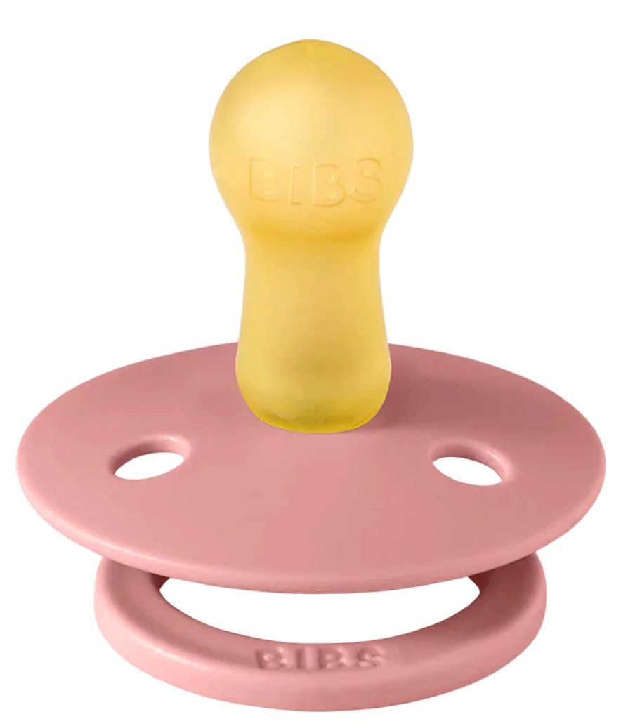 Set 2 suzete rotunde din latex BIBS Colour Dusty Pink/Elderberry (0-6 luni) foto