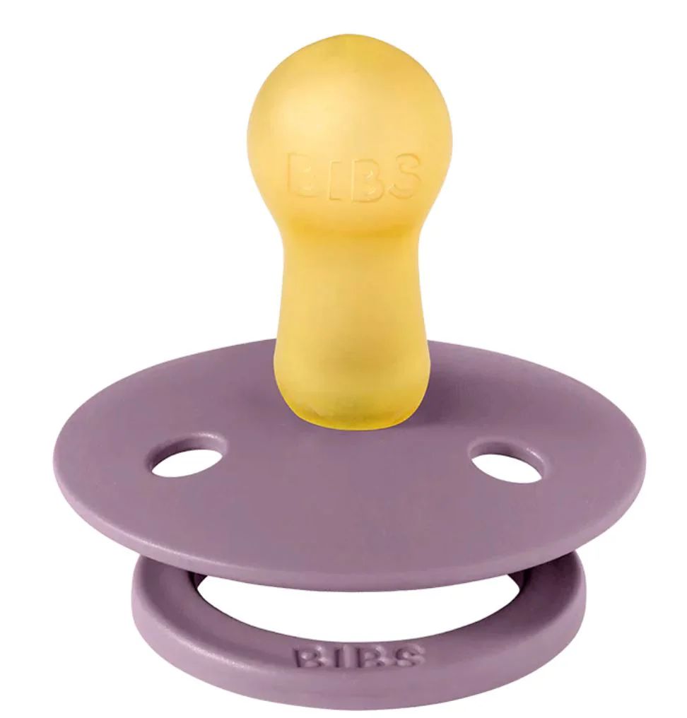 Set 2 suzete rotunde din latex BIBS Colour Fossil Grey/Mauve (6-18 luni) foto