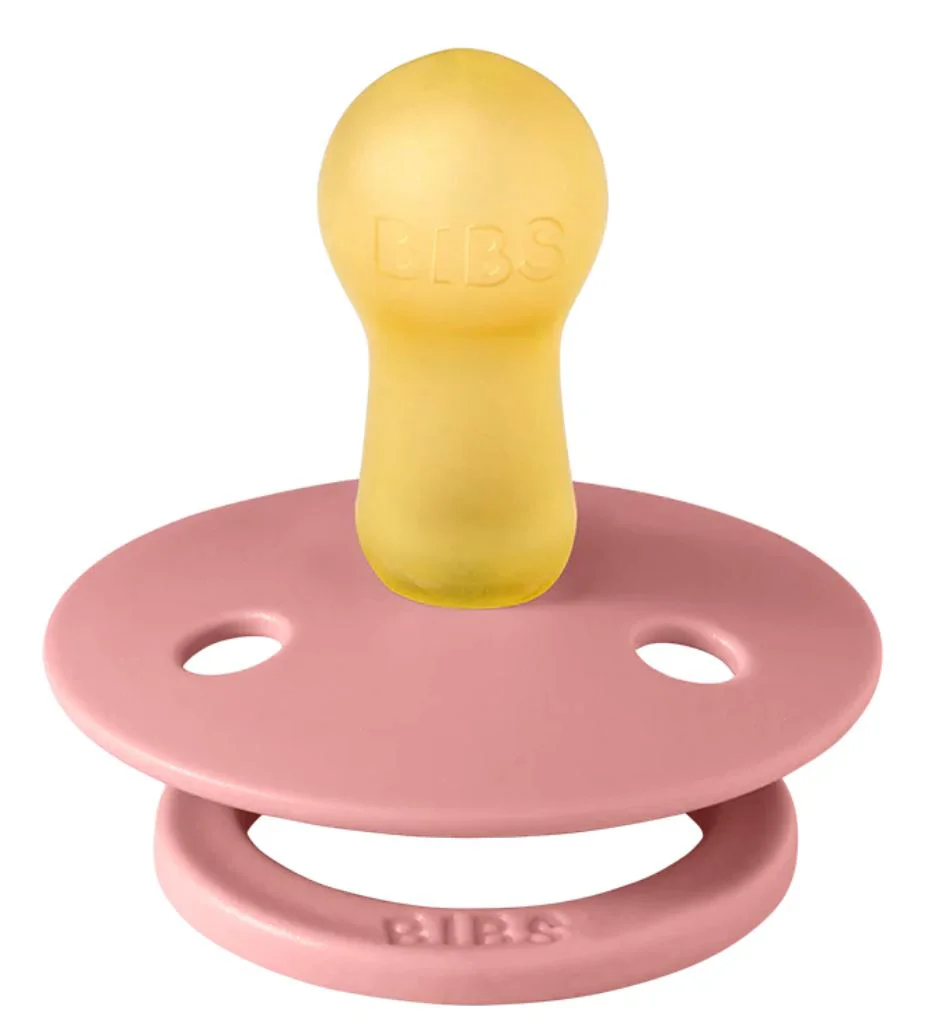 Set 2 suzete rotunde din latex BIBS Colour Dusty Pink/Coral (6-18 luni) foto