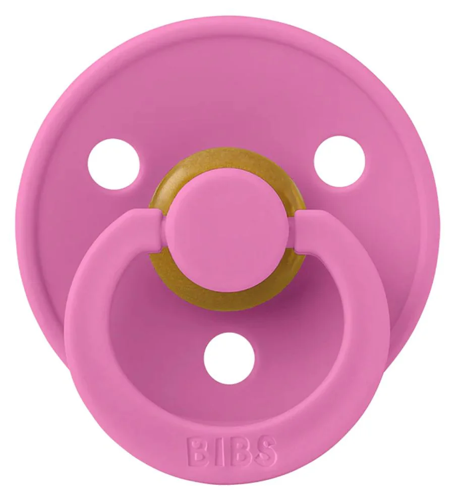 Set 2 suzete rotunde din latex BIBS Colour Bubblegum/Peri (6-18 luni) foto