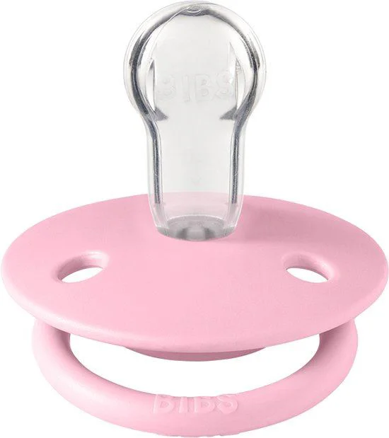 Пустышка силиконовая BIBS De Lux Baby Pink круглая (0-36 мес.) foto