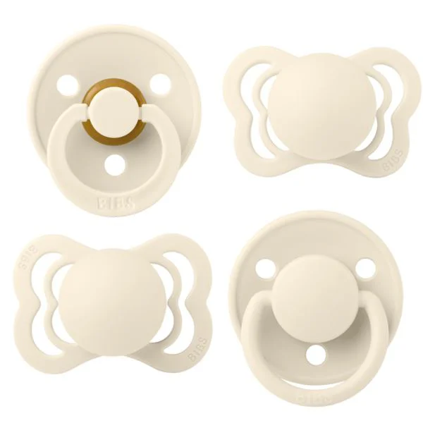 Set 4 suzete BIBS Try-it Collection Ivory (0-6 luni)