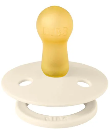 Suzeta rotunda din latex BIBS Studio Colour Block - Ivory Vanilla (0-6 luni) foto