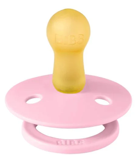 Пустышка круглая латексная BIBS Baby Pink (0-6 мес.) foto
