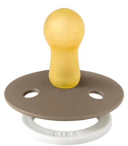 Suzeta rotunda din latex BIBS Glow Dark Oak (0-6 luni) foto