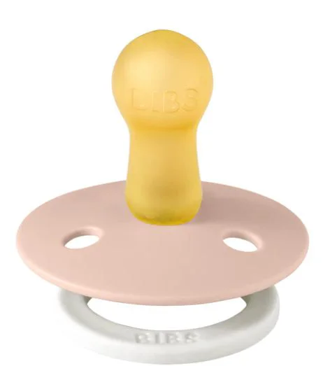 Suzeta rotunda din latex BIBS Glow Blush (0-6 luni) foto