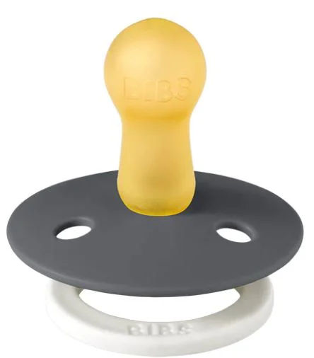 Suzeta rotunda din latex BIBS Glow Iron (0-6 luni) foto