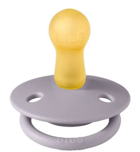 Suzeta rotunda din latex BIBS De Lux Fossil Grey (6-18 luni) foto