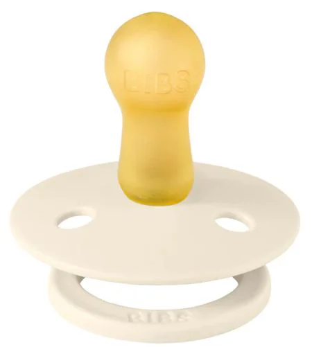 Suzeta rotunda din latex BIBS Studio Colour Block - Ivory Vanilla (6-18 luni) foto