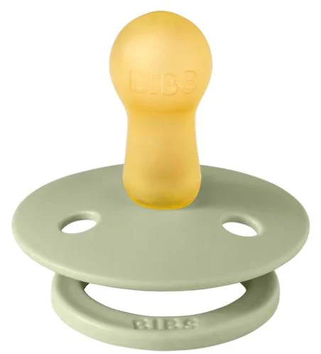 Suzeta rotunda din latex BIBS Studio Colour Block - Sage (6-18 luni) foto