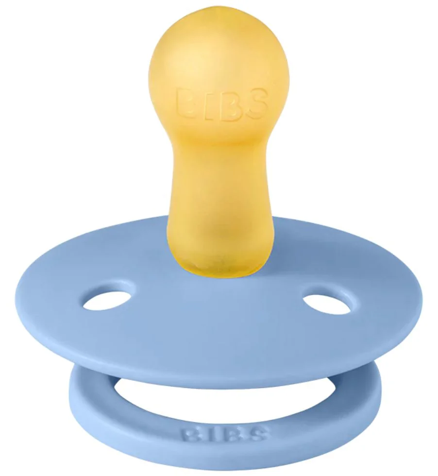 Suzeta rotunda din latex BIBS Sky Blue (6-18 luni) foto