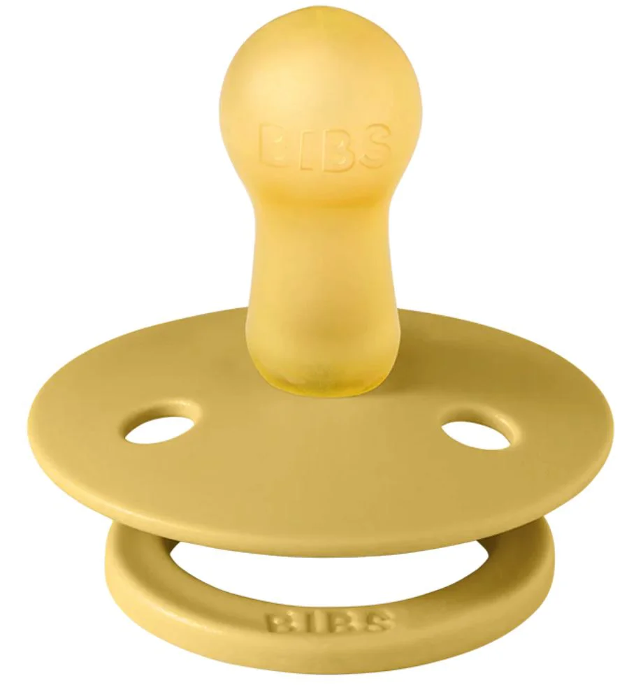 Suzeta rotunda din latex BIBS Mustard (6-18 luni) foto