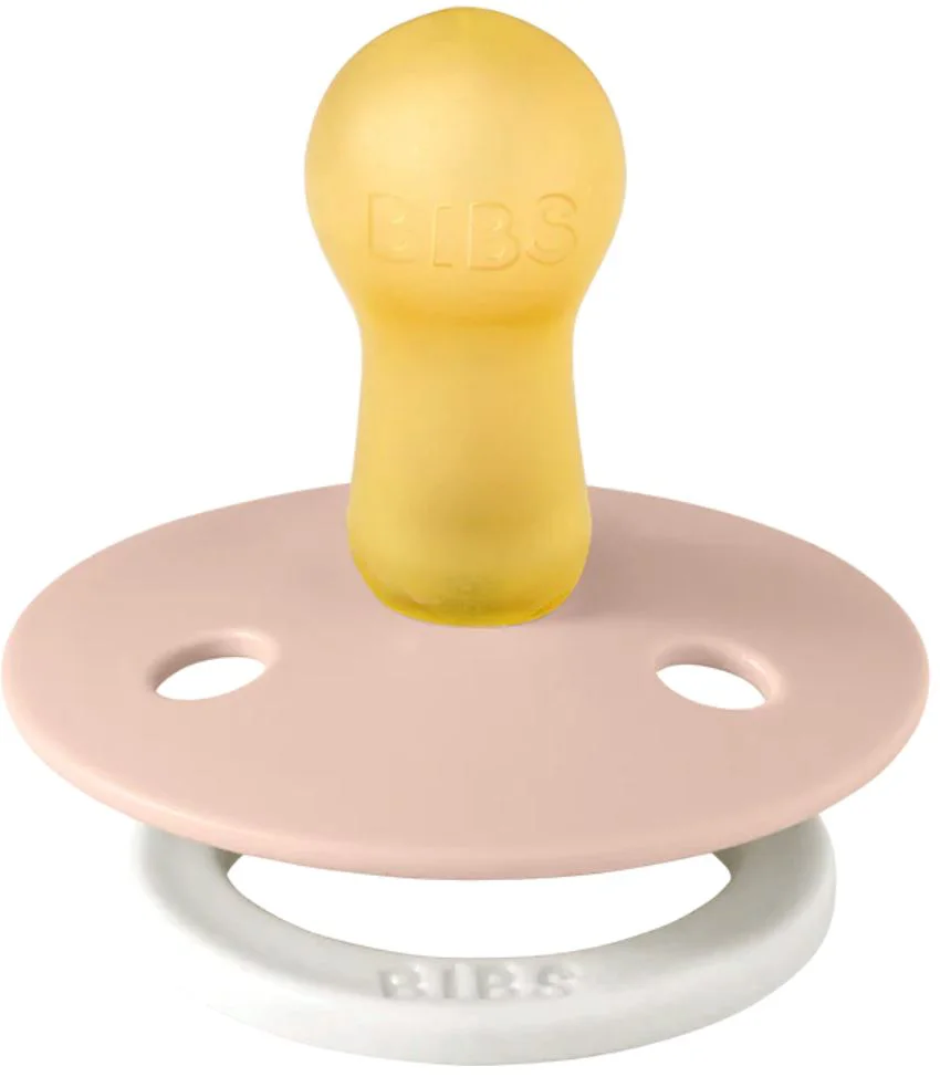 Suzeta rotunda din latex BIBS Glow Blush (6-18 luni) foto