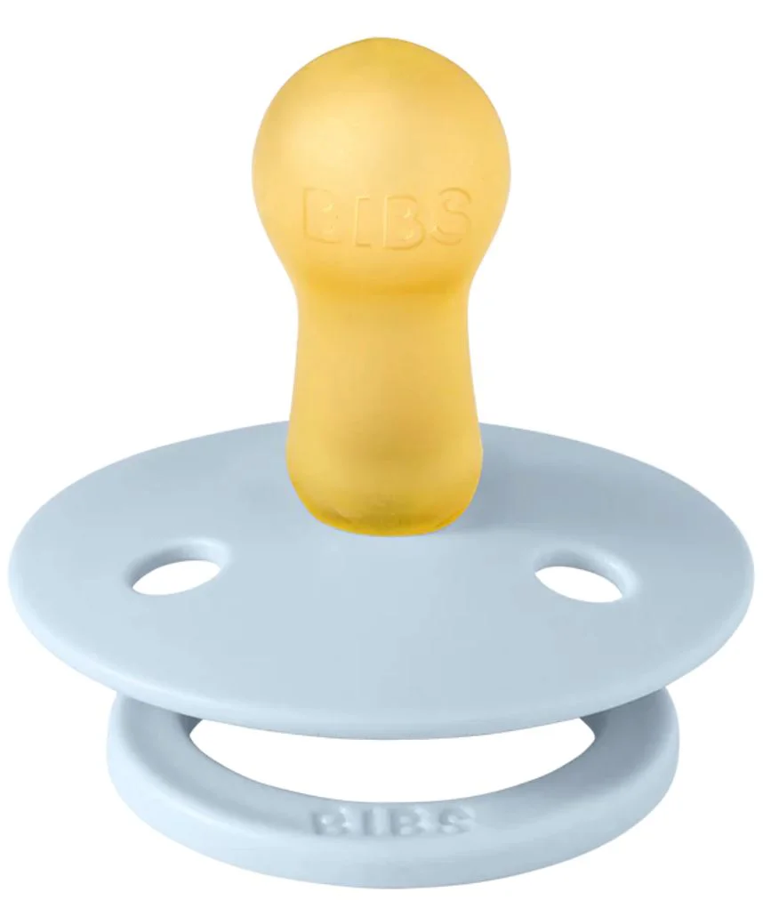 Suzeta rotunda din latex BIBS Baby Blue (18-36 luni) foto