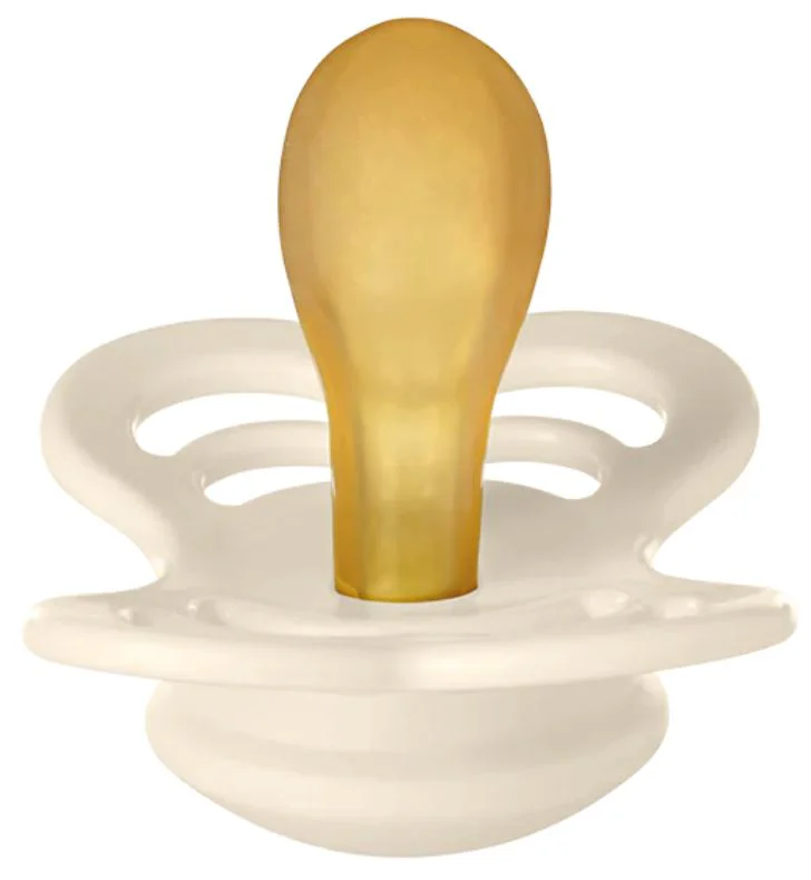 Set 2 suzete simetrice din latex BIBS Supreme Ivory/Blush (0-6 luni) foto