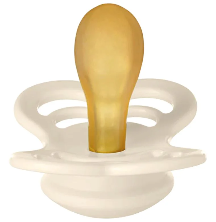 Set 2 suzete simetrice din latex BIBS Supreme Ivory/Sage (0-6 luni) foto