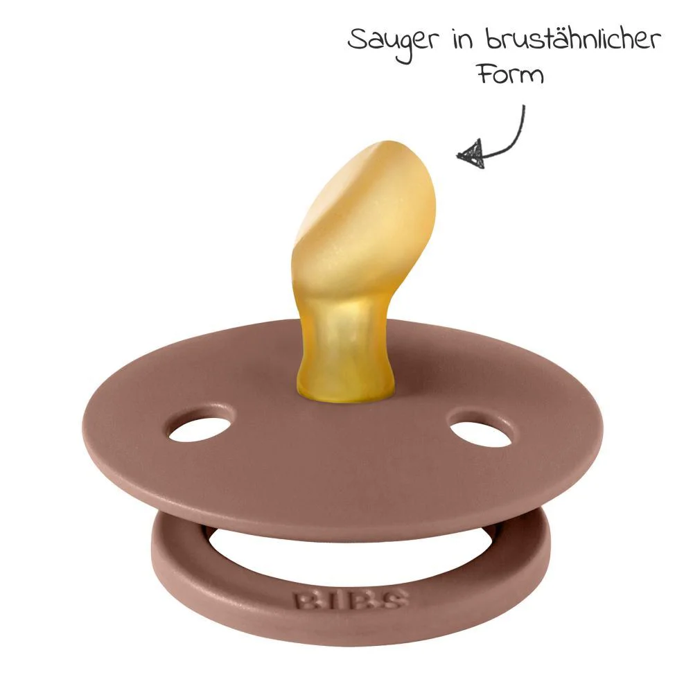 Set 2 suzete anatomice din latex BIBS Colour Woodchuck/Blush (0-6 luni) foto