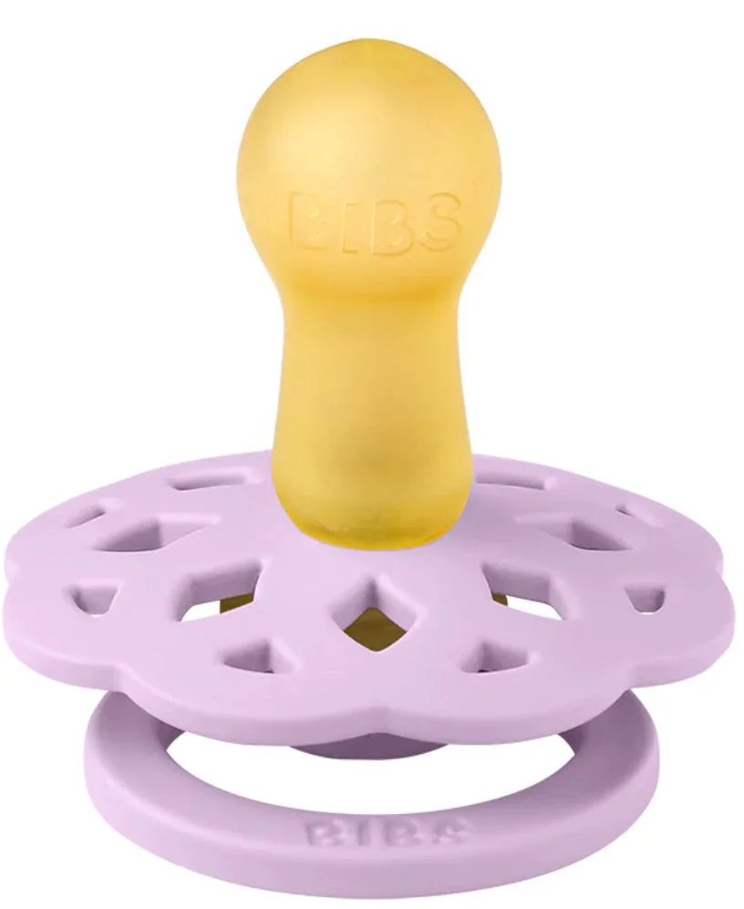 Set 2 suzete rotunde din latex BIBS Boheme Violet Sky/Pumpkin (0-6 luni) foto