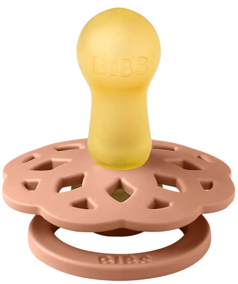 Set 2 suzete rotunde din latex BIBS Boheme Peach/Woodchuck (6-18 luni) foto