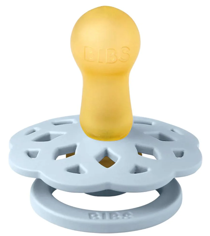 Set 2 suzete rotunde din latex BIBS Boheme Baby Blue/Island Sea (6-18 luni) foto